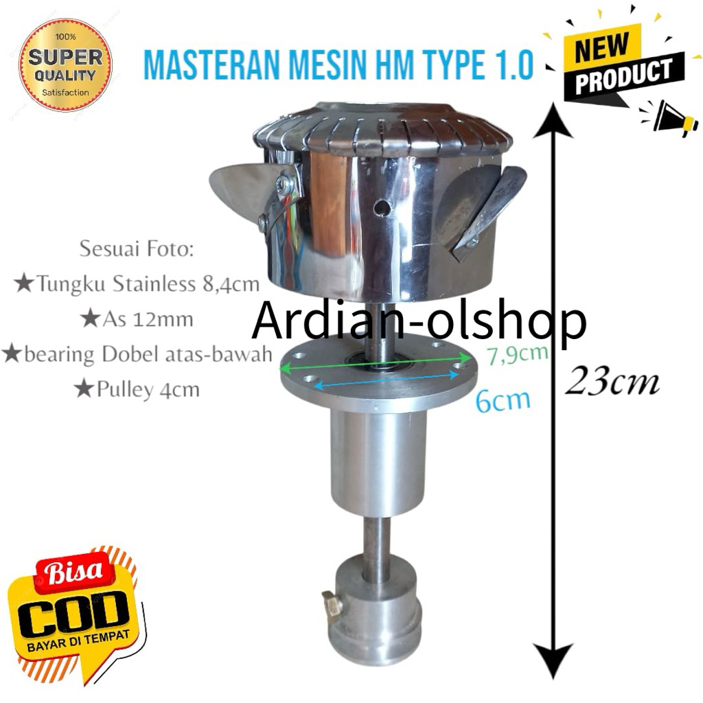 masteran mesin harumanis type 1.0 lengkap bearing double as 12mm pulley dan tungku twister stainless