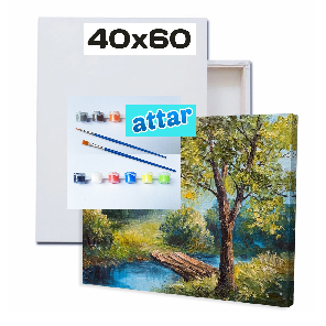 

Paket Melukis Kanvas 40x60 cm, 12 Cat Air dan 2 Kuas