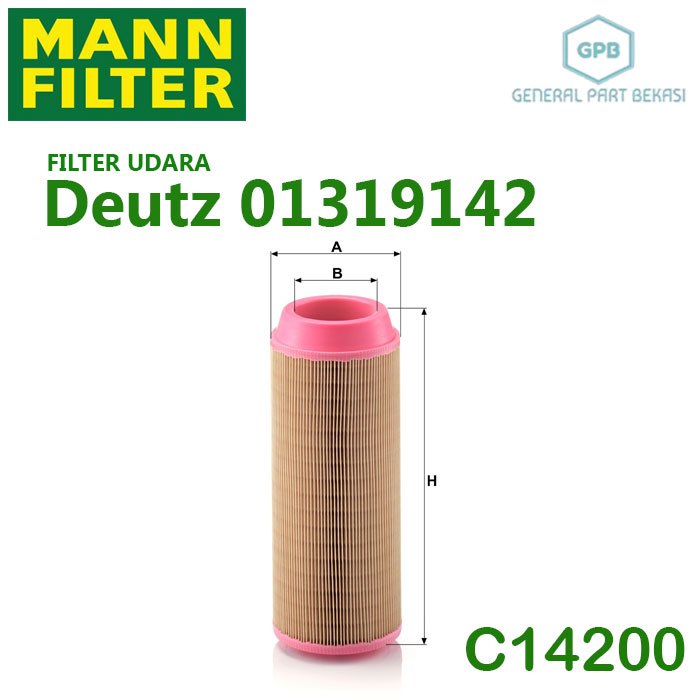 Air Filter Udara Deutz 01319142 C14200 Original Mann Filter