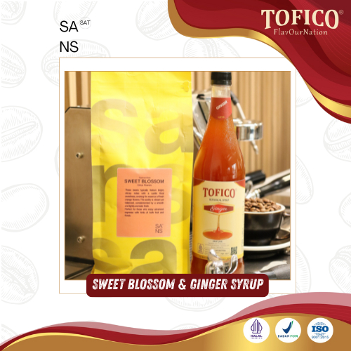 

[EXCLUSIVE BUNDLE] Ginger Syrup Tofico & Biji Kopi Sweet Blossom Sans Sat