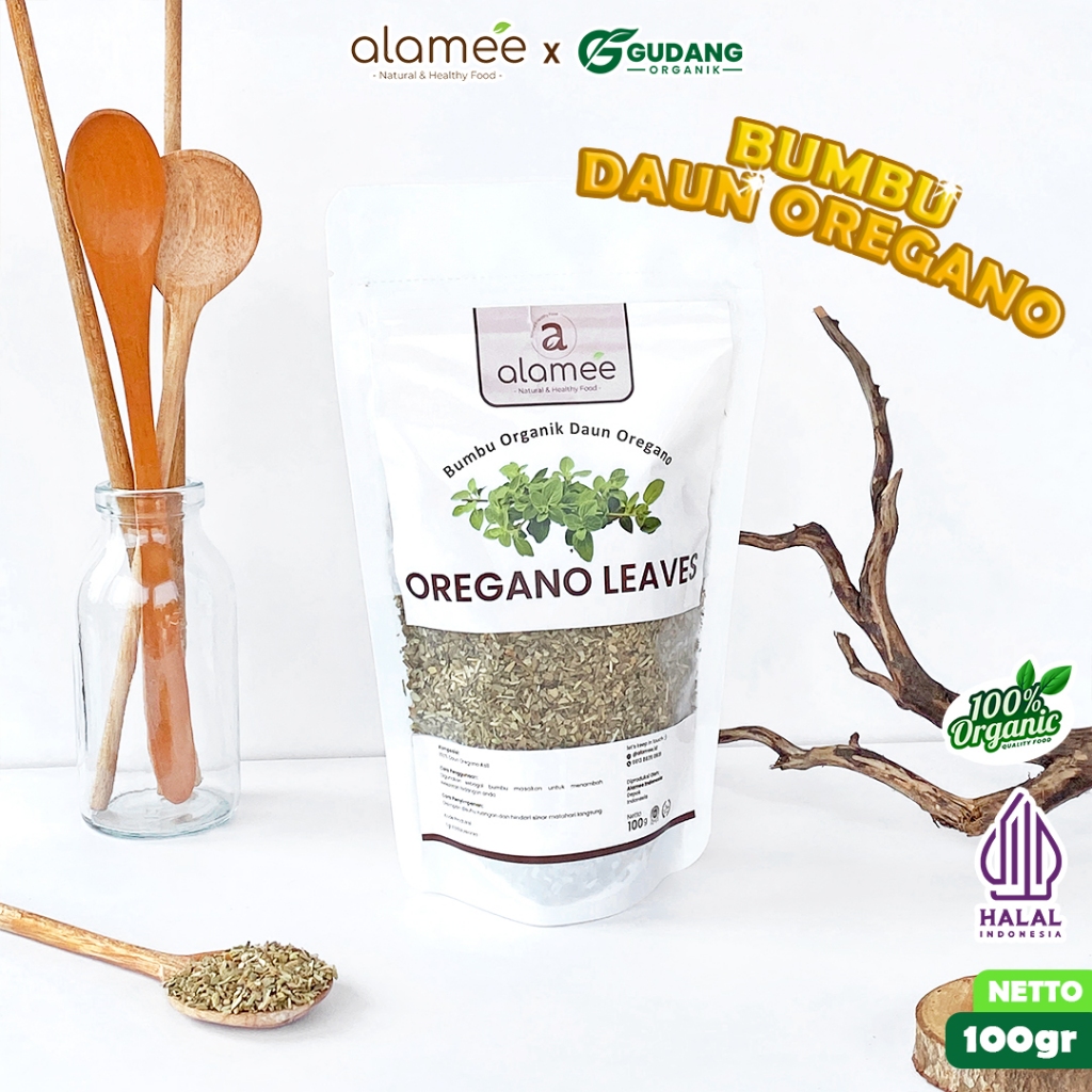 

alamee bumbu organik oregano 100 gram dari petani lokal adalah rempah aromatik kaya nutrisi