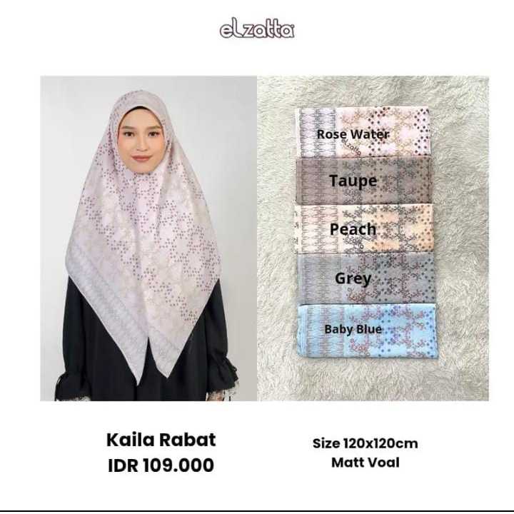 ELZATTA KAILA RABAT - HIJAB SEGIEMPAT MOTIF BY ELZATTA