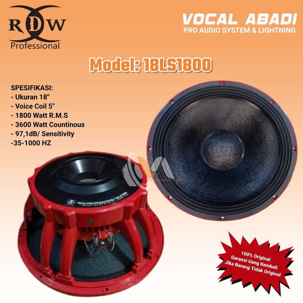 SPEAKER COMPONENT RDW 18LS1800
