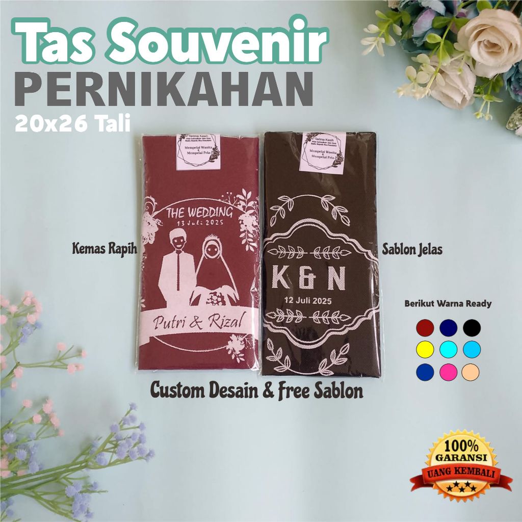 

RORO 21 | Tas Souvenir Pernikahan | 20x26 Tali | Free Sablon | Bisa Untuk Berbagai Acara