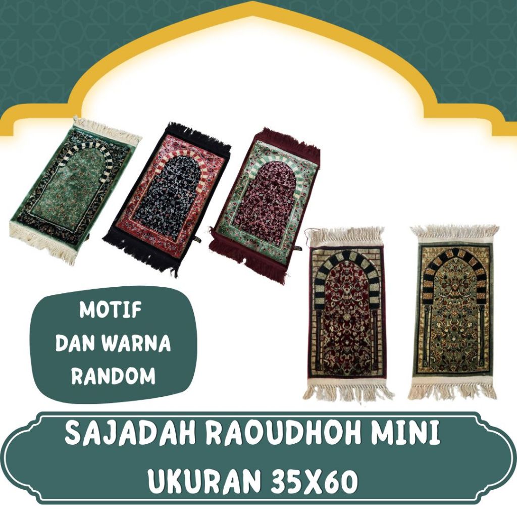 OLEH OLEH HAJI DAN UMROH SAJADAH KEPALA RAOUDHOH I SAJADAH MINI PREMIUM I SAJADAH TURKI ASLI I GIFT 