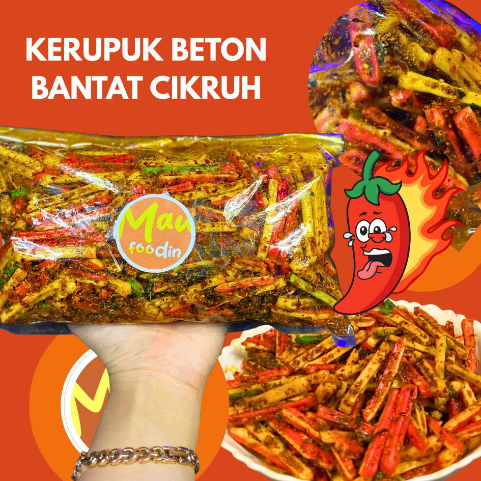 

SEBLAK KERUPUK BETON BANTAT 1KG CIKRUH DAUN JERUK / KERUPUK JAAT PEDAS GURIH MURAH BISA COD