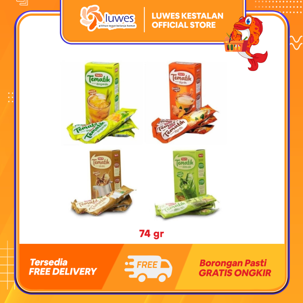

Tong Tji Teh Tematik Teh Instan 74gr (3 Sachet x 29gr) Lemongrass Tea / Teh Tarik / Ginger Tea Memiliki Rasa & Aroma Yang Membuat Rileks