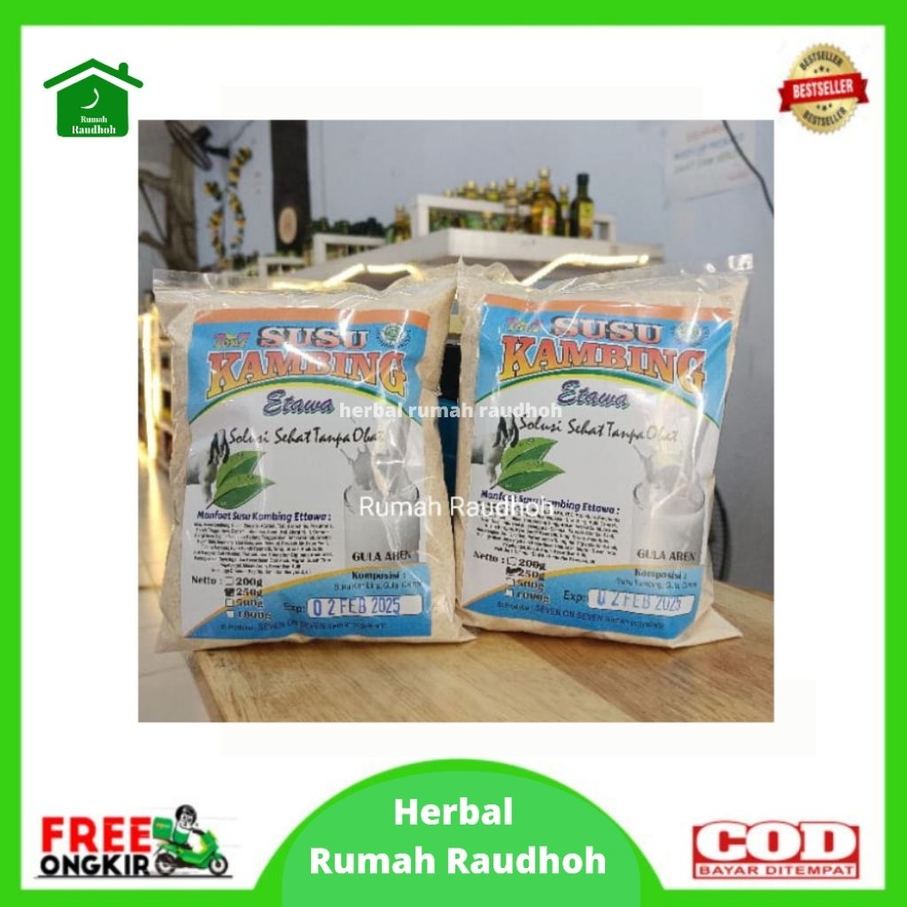 

SUSU KAMBING ETAWA BUBUK 7on7 KEMASAN 250 GR - RASA GULA AREN