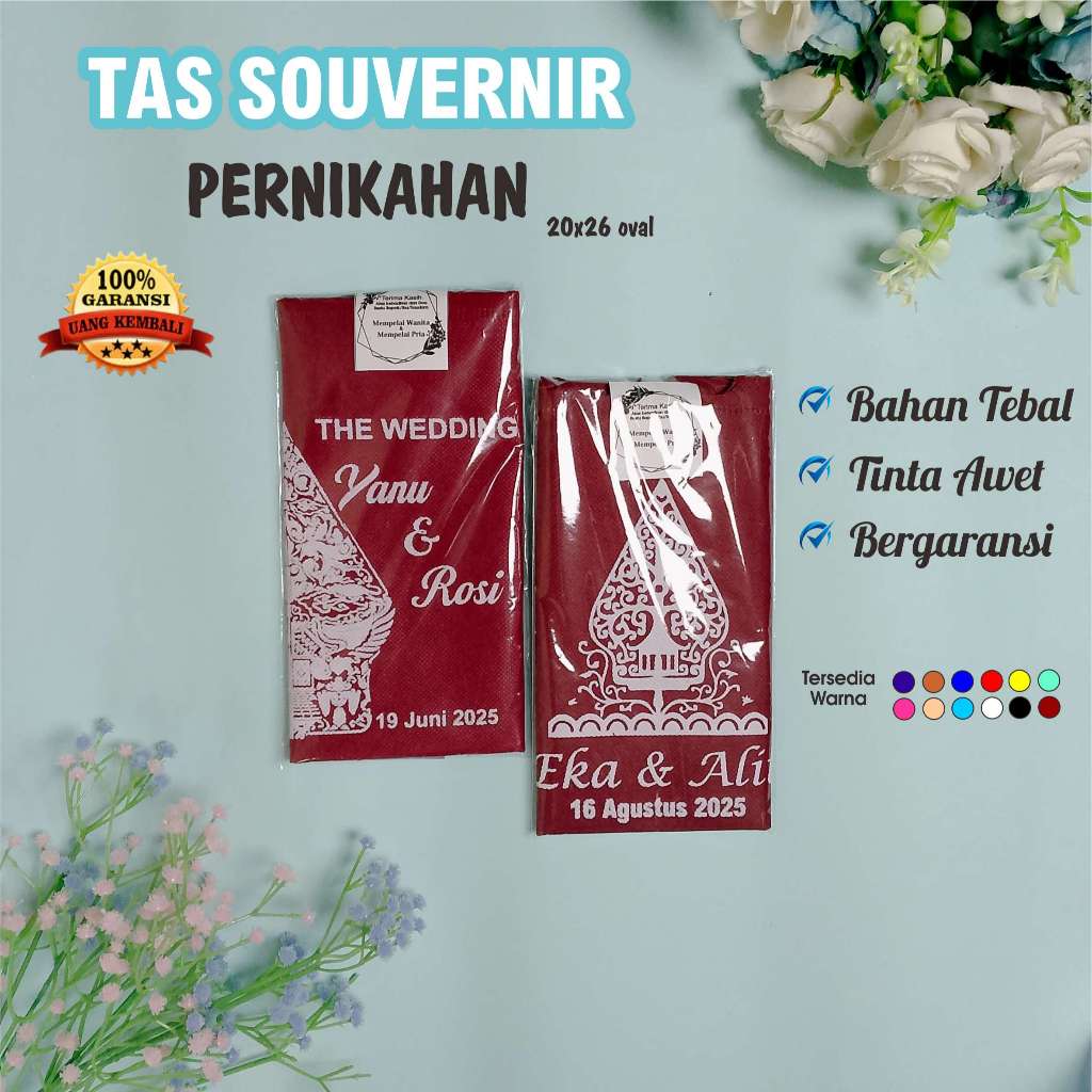 

RORO 15 | Tas Souvenir Pernikahan | 20x26 OVAL | Free Sablon | Bisa Untuk Berbagai Acara