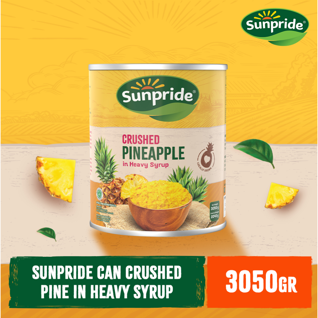 

Sunpride Crushed Pineapple in Heavy Syrup 3 Kg - Nanas Hancuran