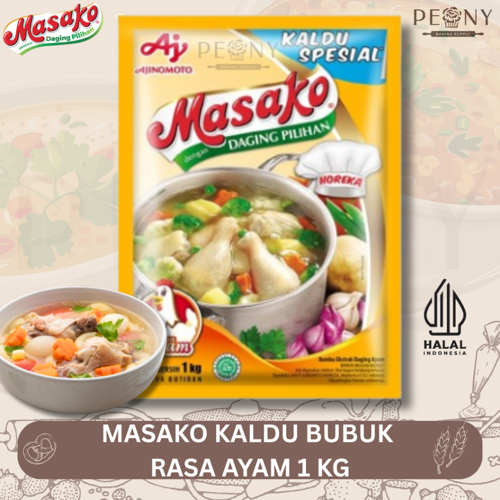 

MASAKO KALDU BUBUK RASA AYAM 1 KG/KALDU BUBUK RASA AYAM/PENYEDAP MAKANAN