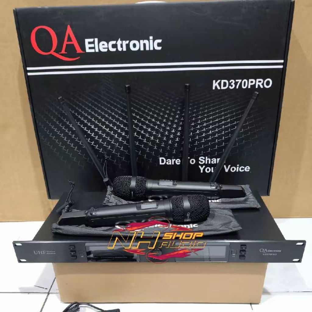 Mic Wireless QA Electronic RDW KD370PRO / KD 370 PRO UHF Original 2 Mic Genggam Garansi Resmi Bisa G