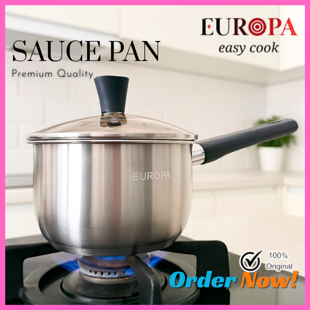 Europa Sauce Pan Stainles + Tutup kaca