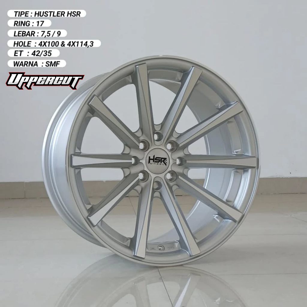 VELG MOBIL HSR HUSTLER RING 17 UNTUK MOBIL LIVINA, MOBILIO, RAIZE, COROLLA, LANCER, CITY, JAZZ