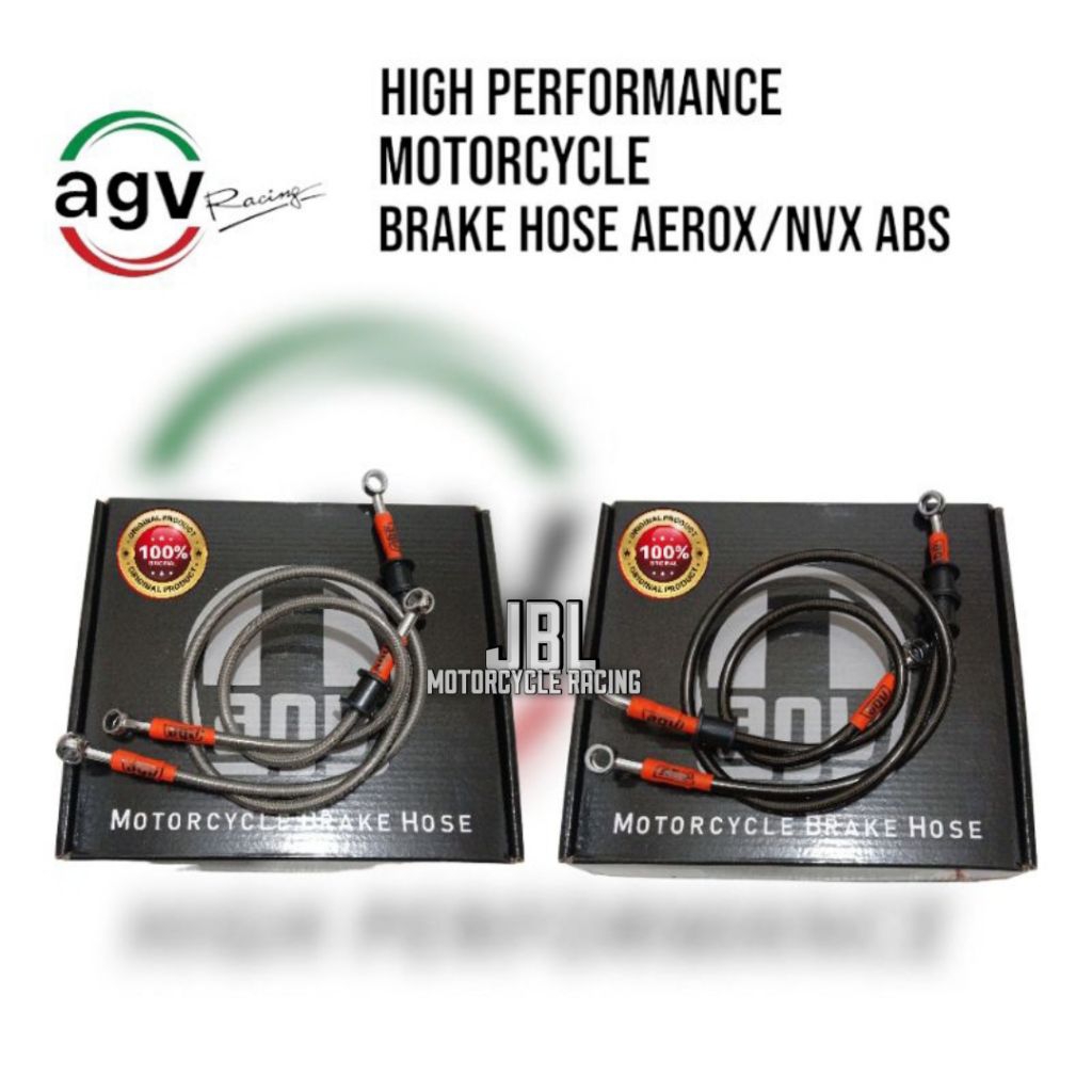 AGV Selang Rem Set Depan Belakang Aerox 155 Old All New Aerox 155 ABS Original - Selang Rem Motor Ae
