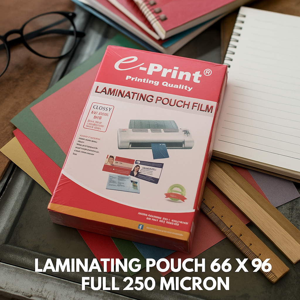 

Eprint laminating pouch film 66x96mm Full 250 micron 100 KTP plastik