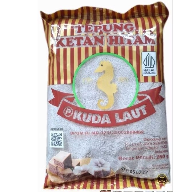 

Tepung Ketan Hitam cap Kuda Laut 250 gr