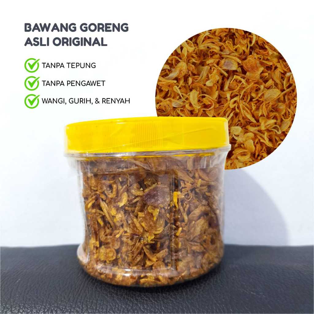 

Bawang Goreng Asli Tanpa Tepung Gurih Renyah 175 grm