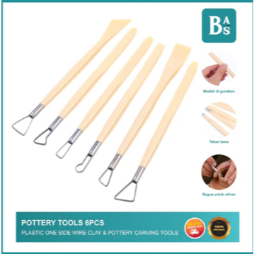 

Plastic Pottery Tools 6Pcs / Alat Pemodelan dan Ukir - SAS