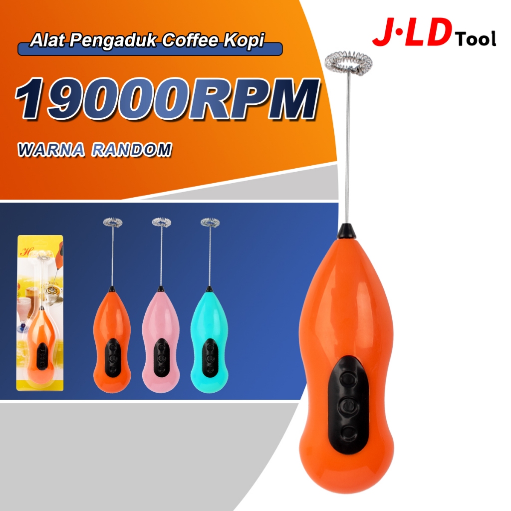 JLD Alat Pengaduk Coffee Kopi Electric Mesin Peng Aduk Adonan Rumah Hand Mixer Mini Portable Warna A
