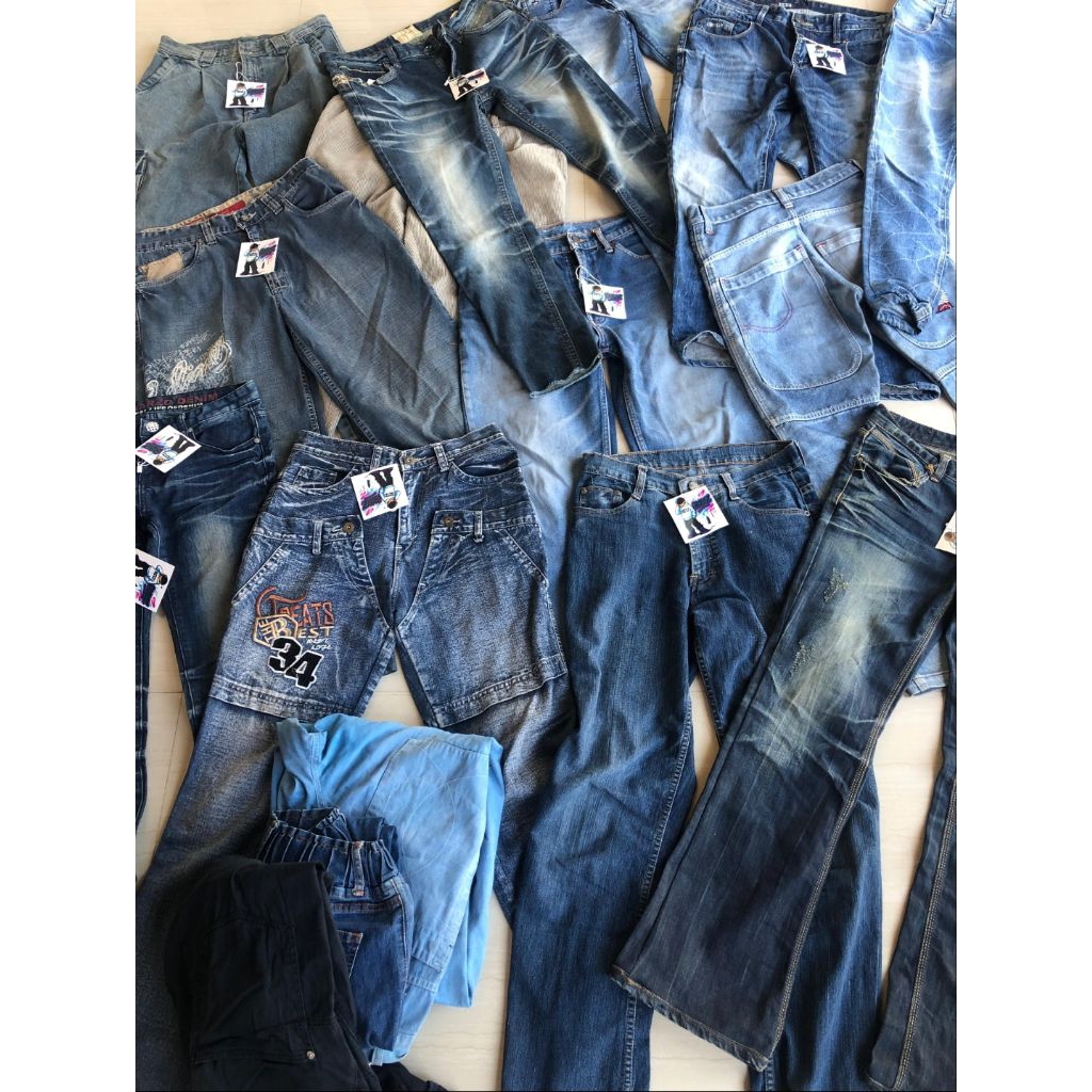Celana Jeans Second|Baggy, Y2K, Slimfit,Perfeddingan,Dll -ERZETZ.ID