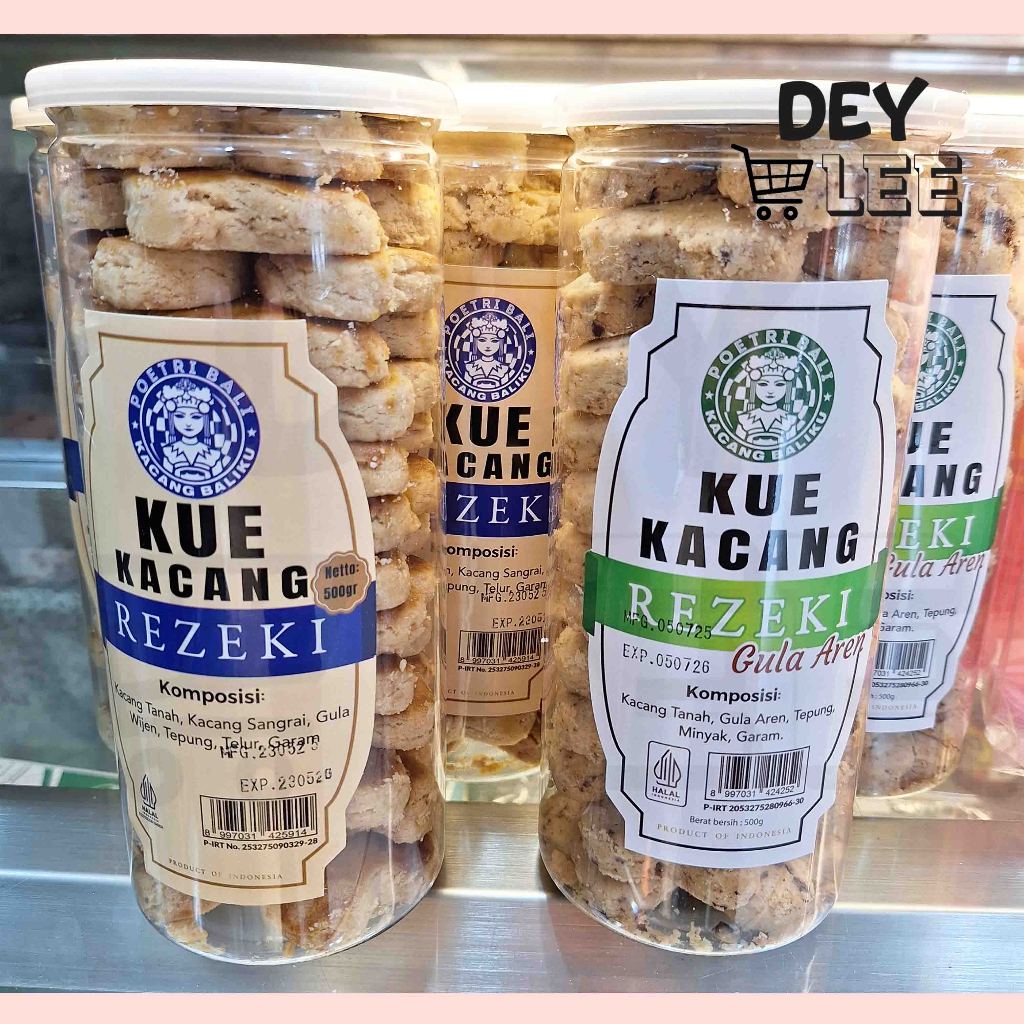

Kue Kacang REZEKI 500gr POETRI BALI KACANG BALIKU Kemasan Toples Tabung Halal Bandung