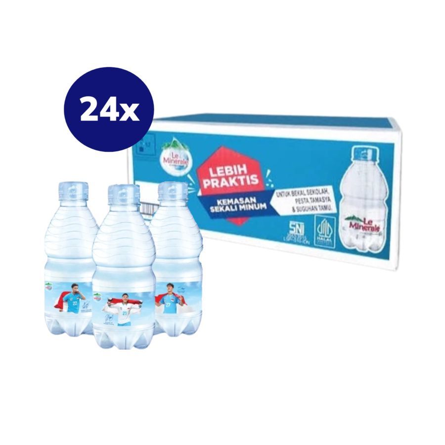 

LE Minerale 330 ML 1 Dus - Isi 24 Botol - Air Minum Mineral Premium