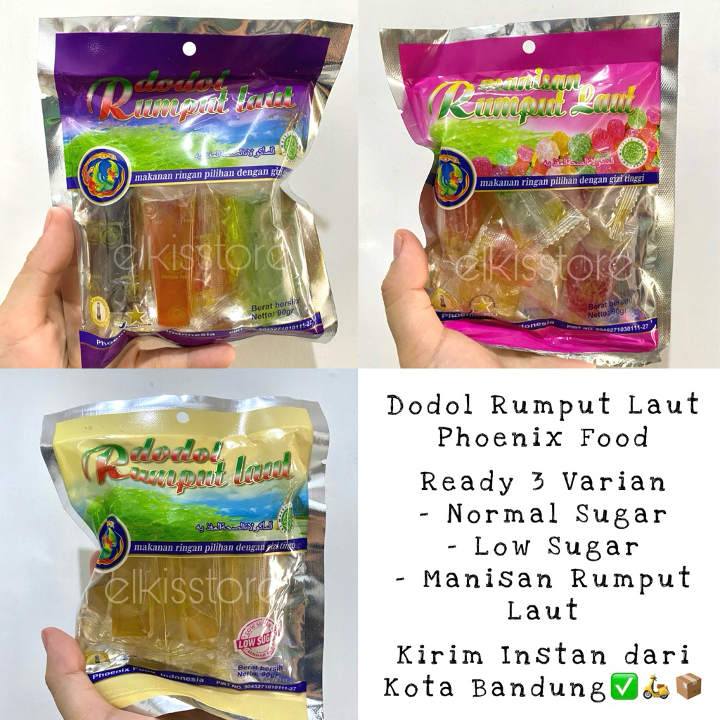 

Instan Bandung Cimahi - Dodol Rumput Laut Phoenix Food - Low Sugar / Normal / Manisan Exp 2026