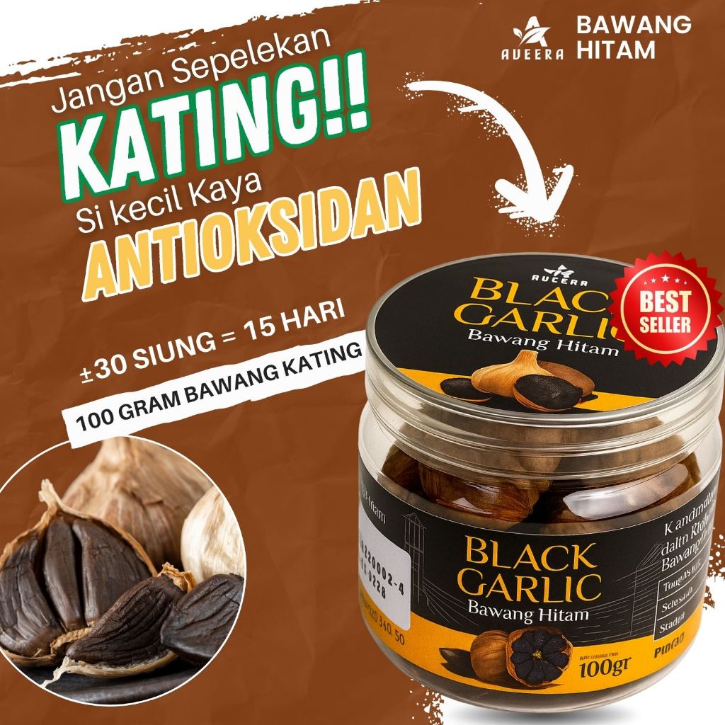 

Bawang Kating 100gram Kemasan Toples Premium Black Garlic