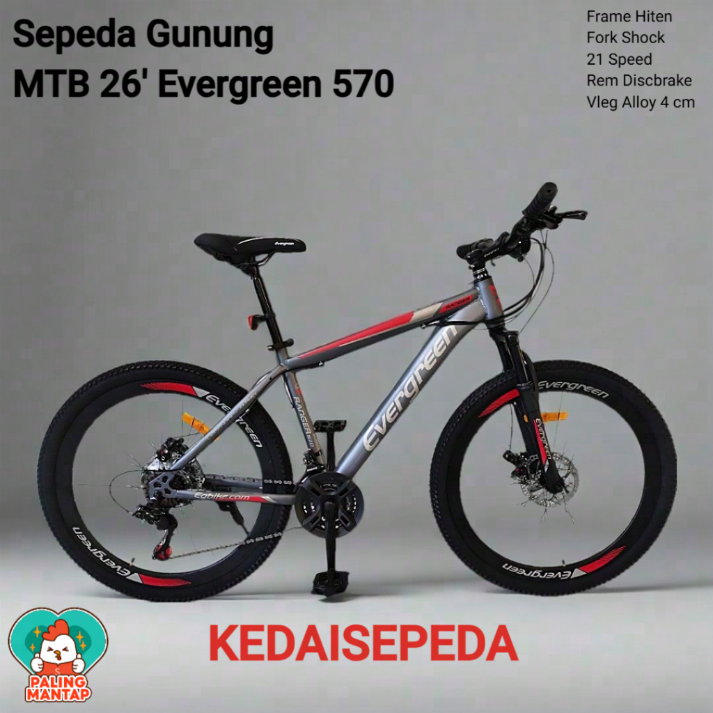 Sepeda MTB 26 Evergreen 570 Vleg Tinggi