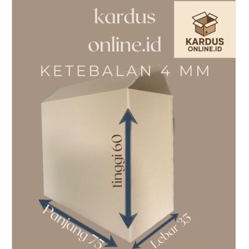 

Kardus packing Uk 75x35x60 3ply (4mm)