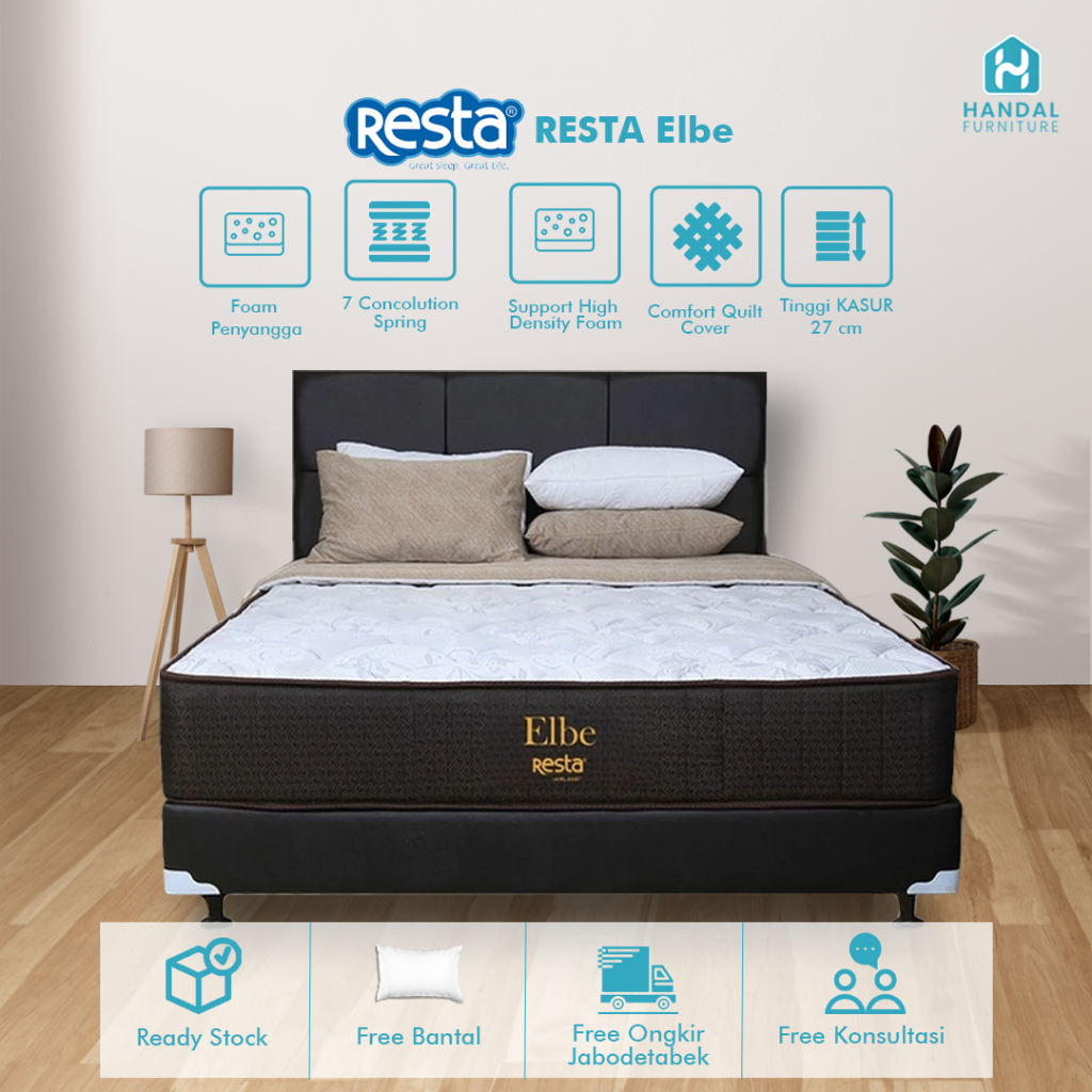 Kasur Springbed Airland Resta Elbe 90x200, 100x200, 120x200, 140x200, 160x200, 180x200, 200x200, Med