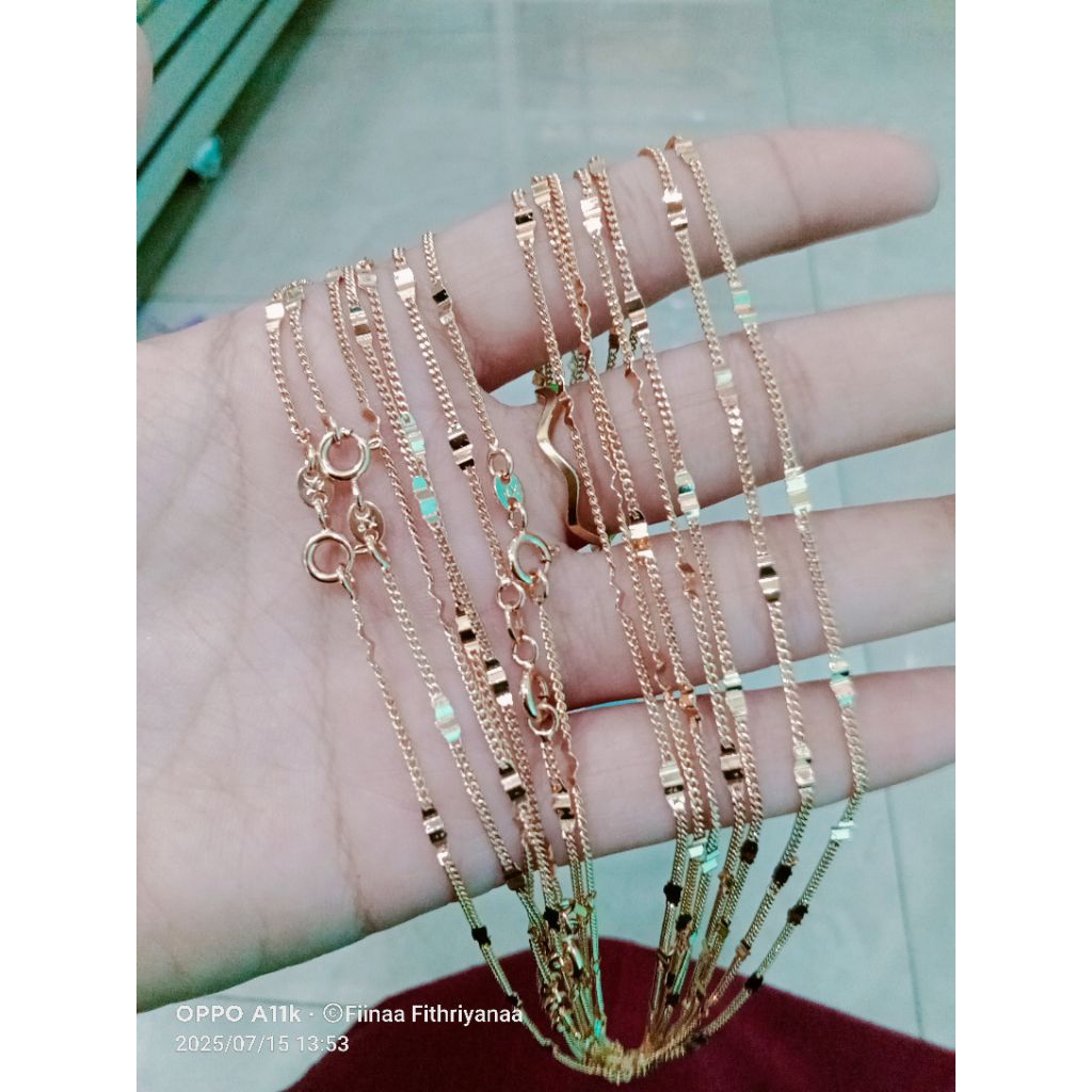 Kalung Rantai Polosan Xuping Mirip Emas Asli/Kalung Polosan Dewasa/Kalung Polosan Terbaru