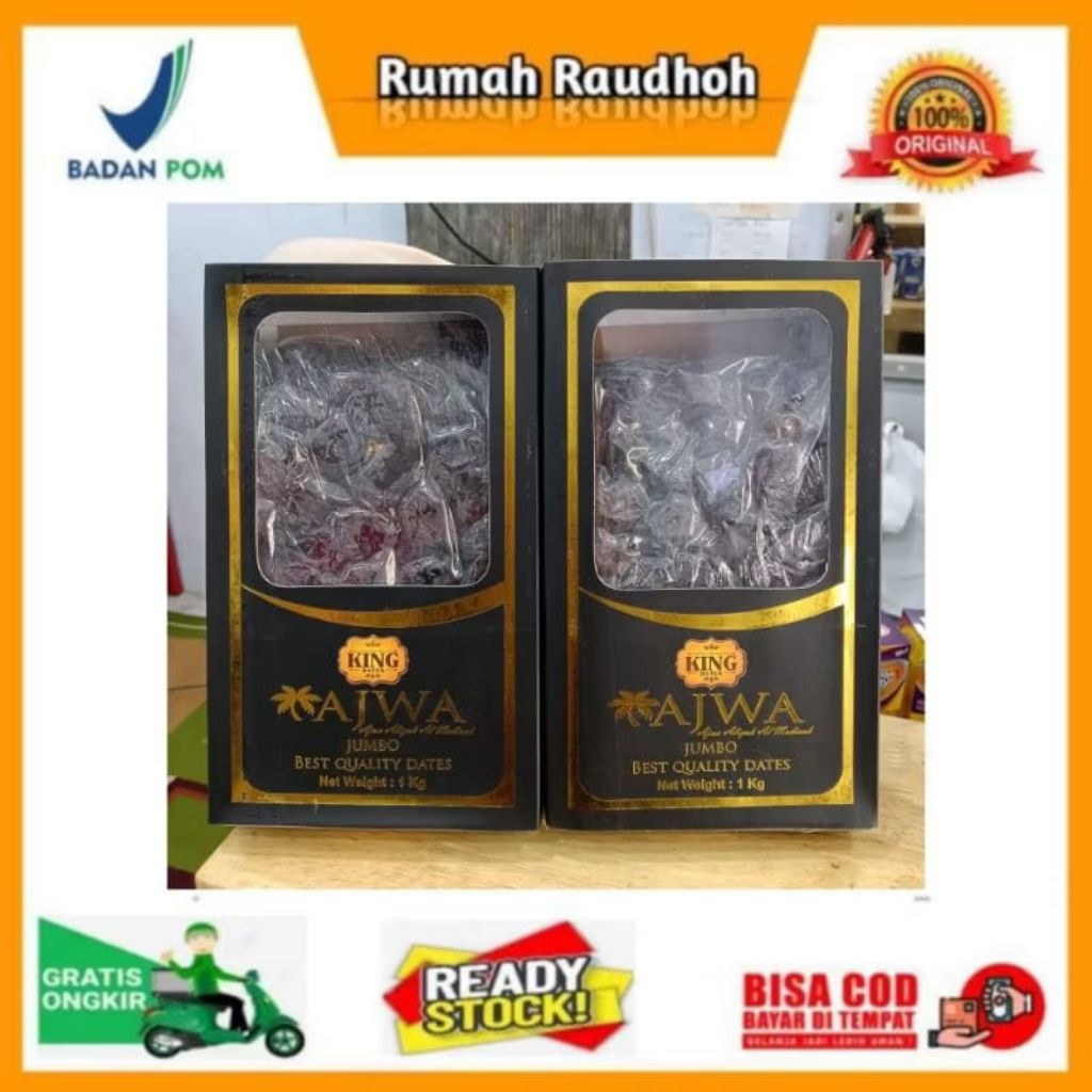 

KURMA KING DATE AJWA JUMBO ORIGINAL 1 KG - KURMA KAYA MANFAAT