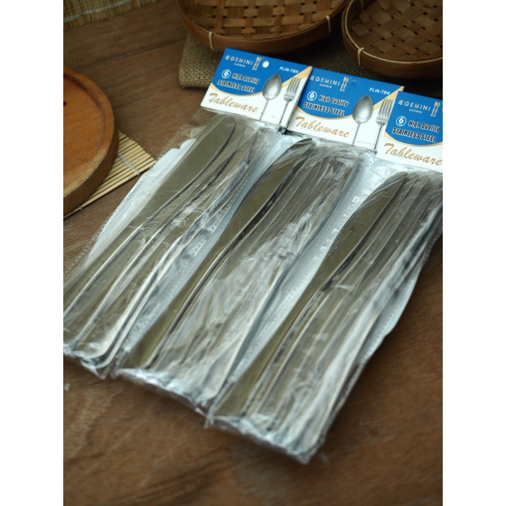 Tivana Home [6 Pcs] Pisau Steak Tebal Hotel Stainless Steel Knife [Plin-Stk]