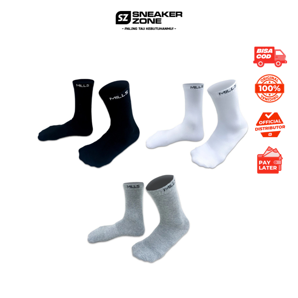 KAOS KAKI MILLS QUARTER SOCKS A12008 - KAOS KAKI OLAHRAGA