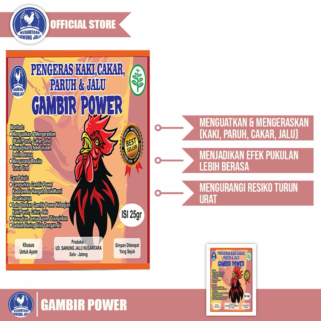 getah Gambir ayam ( Gambir power )