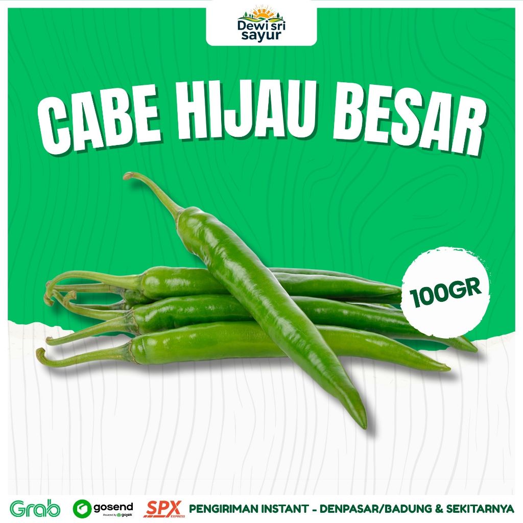 

Cabe Hijau Besar 100gr – Dewi Sri Sayur