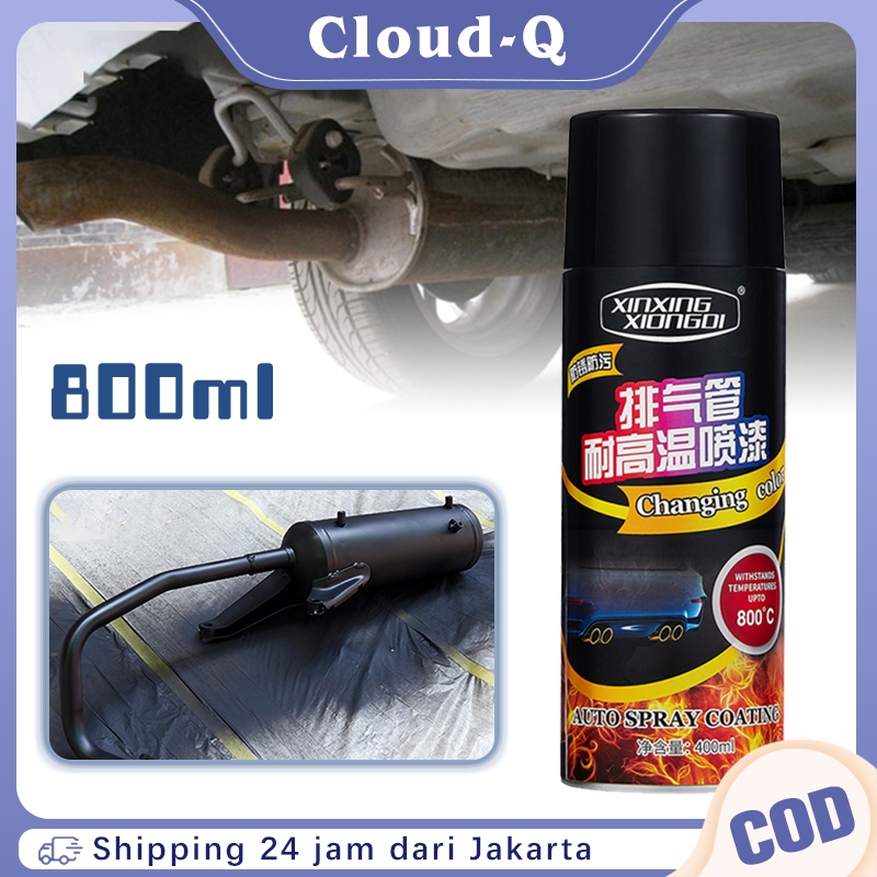 400 Ml Cat Knalpot Anti Panas Hitam Doff/Cat Pilox 800°C Anti Panas/Cat Semprot Hitam Doff