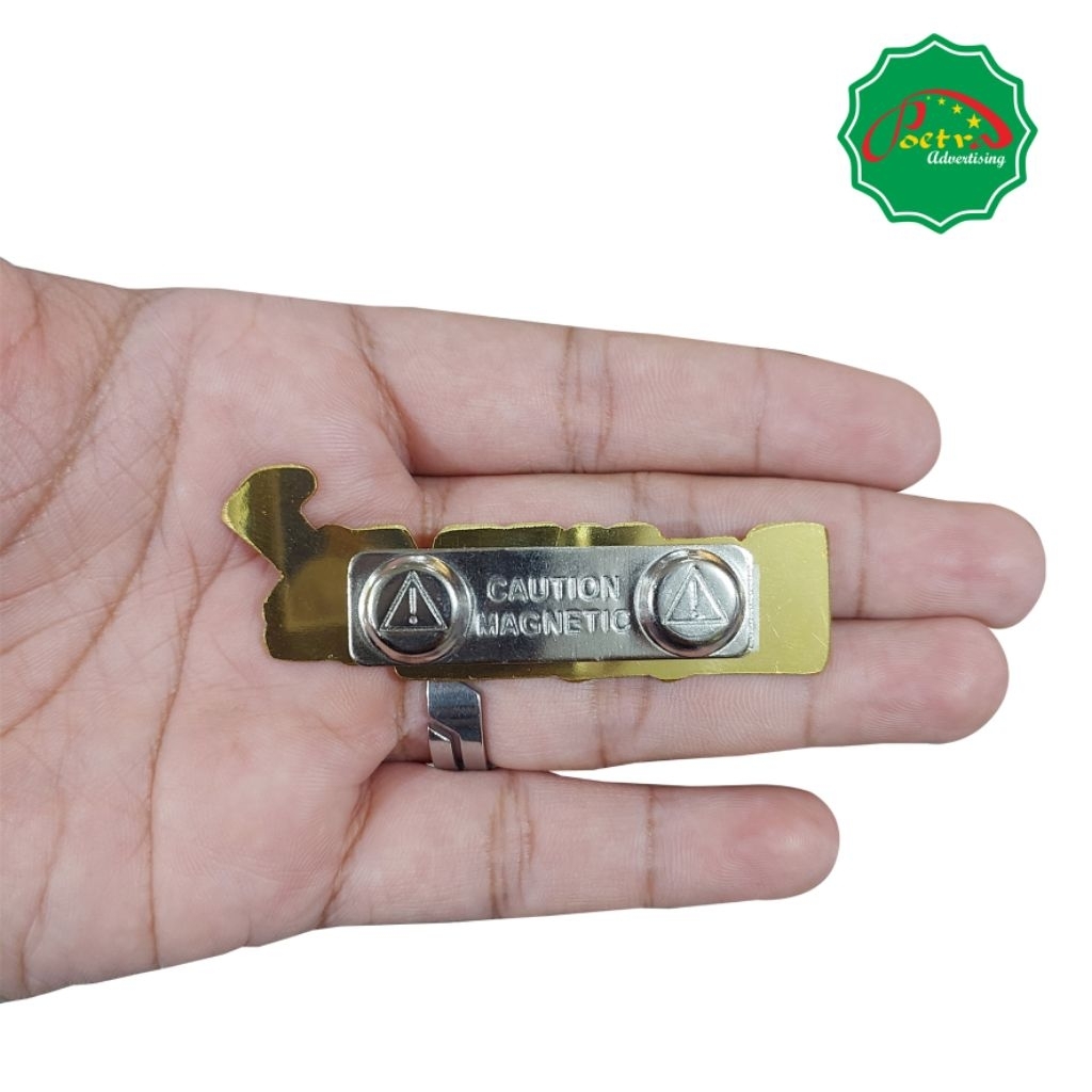 Pin BerAKHLAK ASN Kuningan Sepuh Emas Magnet