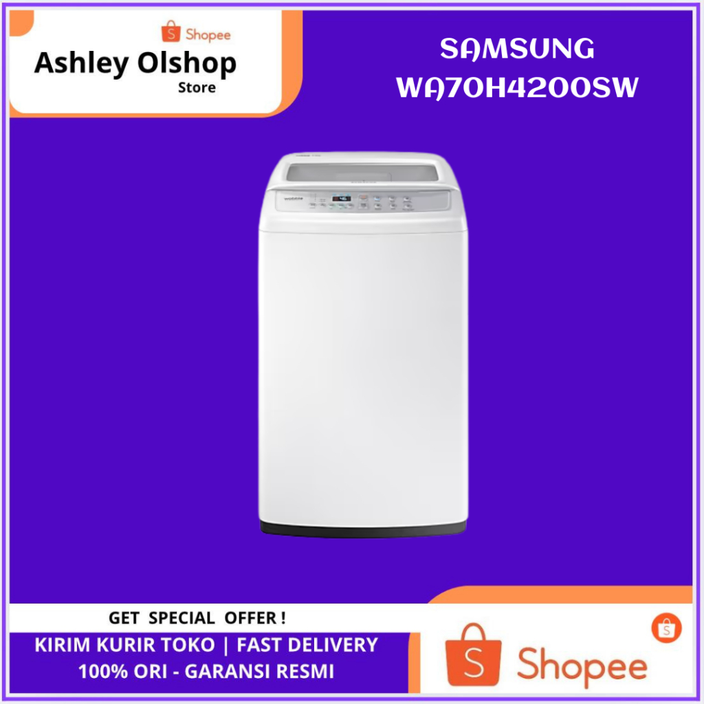 Mesin Cuci Samsung 7 Kg WA70H4200SW | Samsung Wa70h4200 | Samsung Wa70