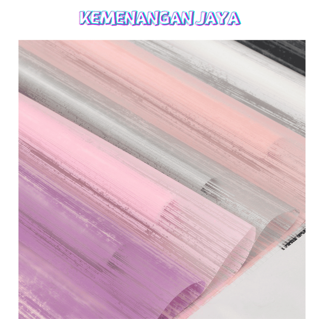 

Isi 20 LEMBAR Cellophane Kertas Buket Bunga Stripe Flower Wrapping Paper Bouquet KB110