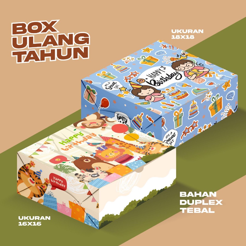 

Box Nasi Ulang Tahun Anak | Dus Nasi Ultah | Nasi Kotak Ulang Tahun | Box Happy Birthday