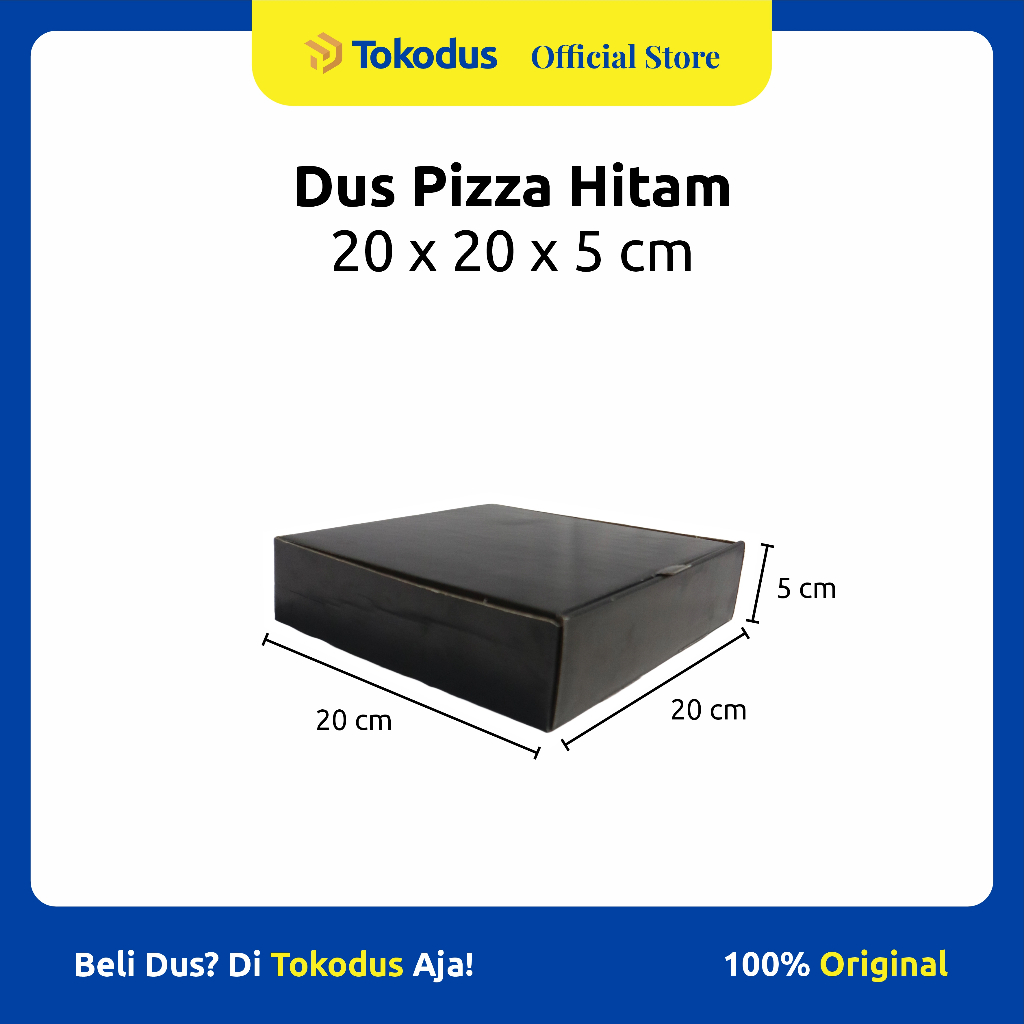 

Kardus Box Pizza Box Die Cut Hitam uk 20 x 20 x 5 (Bisa Custom) - Tokodus Katapang