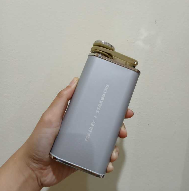 Tumbler Starbucks x Stanley Aero Flask 8oz SS Grey Gray Pocket Bottle SS 8oz 237ml Limited Edition