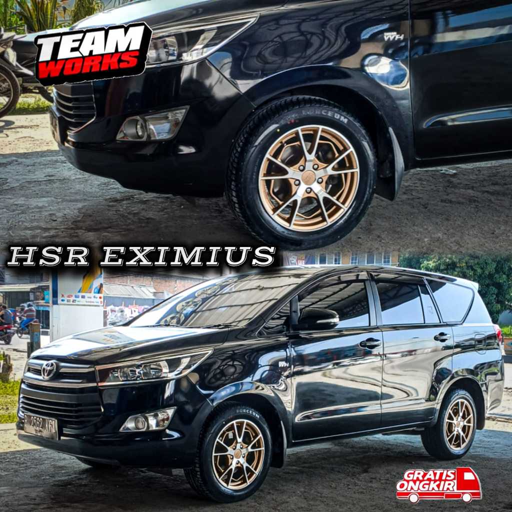 PROMO PAKETAN VELG PLUS BAN RING 17 INNOVA REBORN HSR EXIMIUS LEBAR 7,5 ET45 PELEK R17 BRONZE POLISH