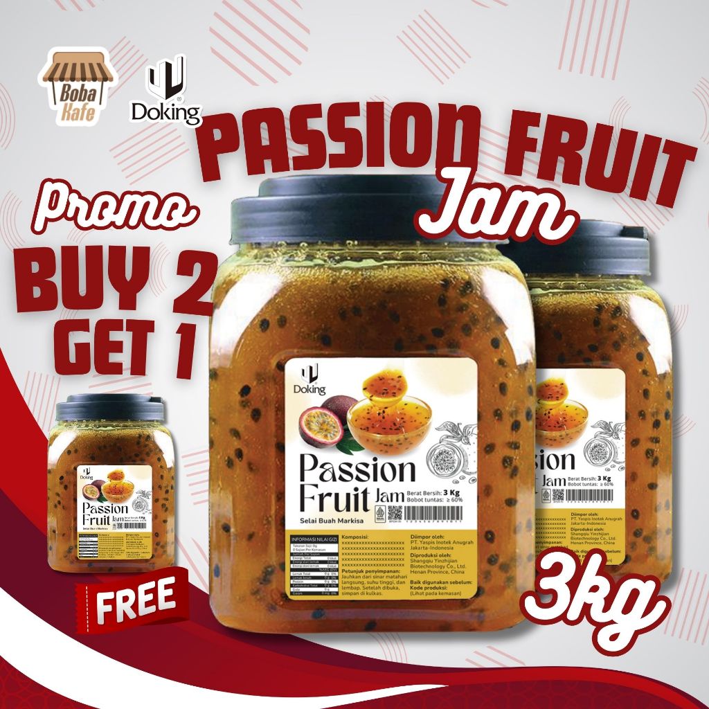 

PROMO KEMERDEKAAN BELI 2 GRATIS 1 - Doking Passion Fruit Jam @3kg x 3 jar