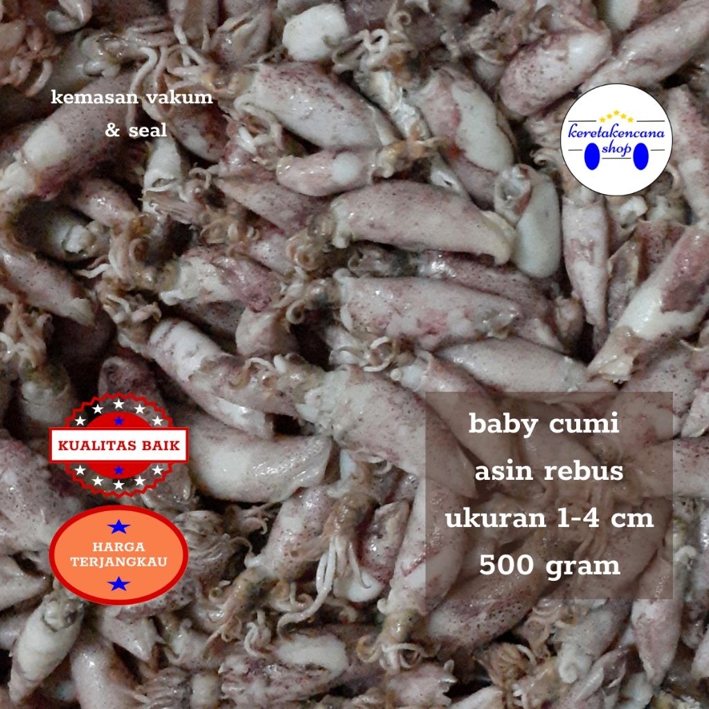 

baby cumi asin rebus 500 gram