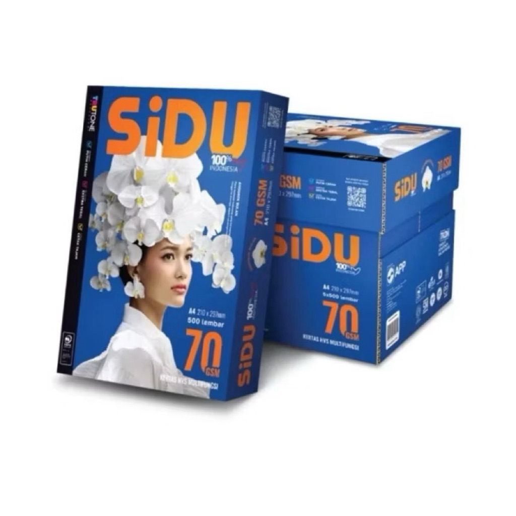 

Kertas HVS A4 70 gram (1 Box = 5 Rim) SIDU