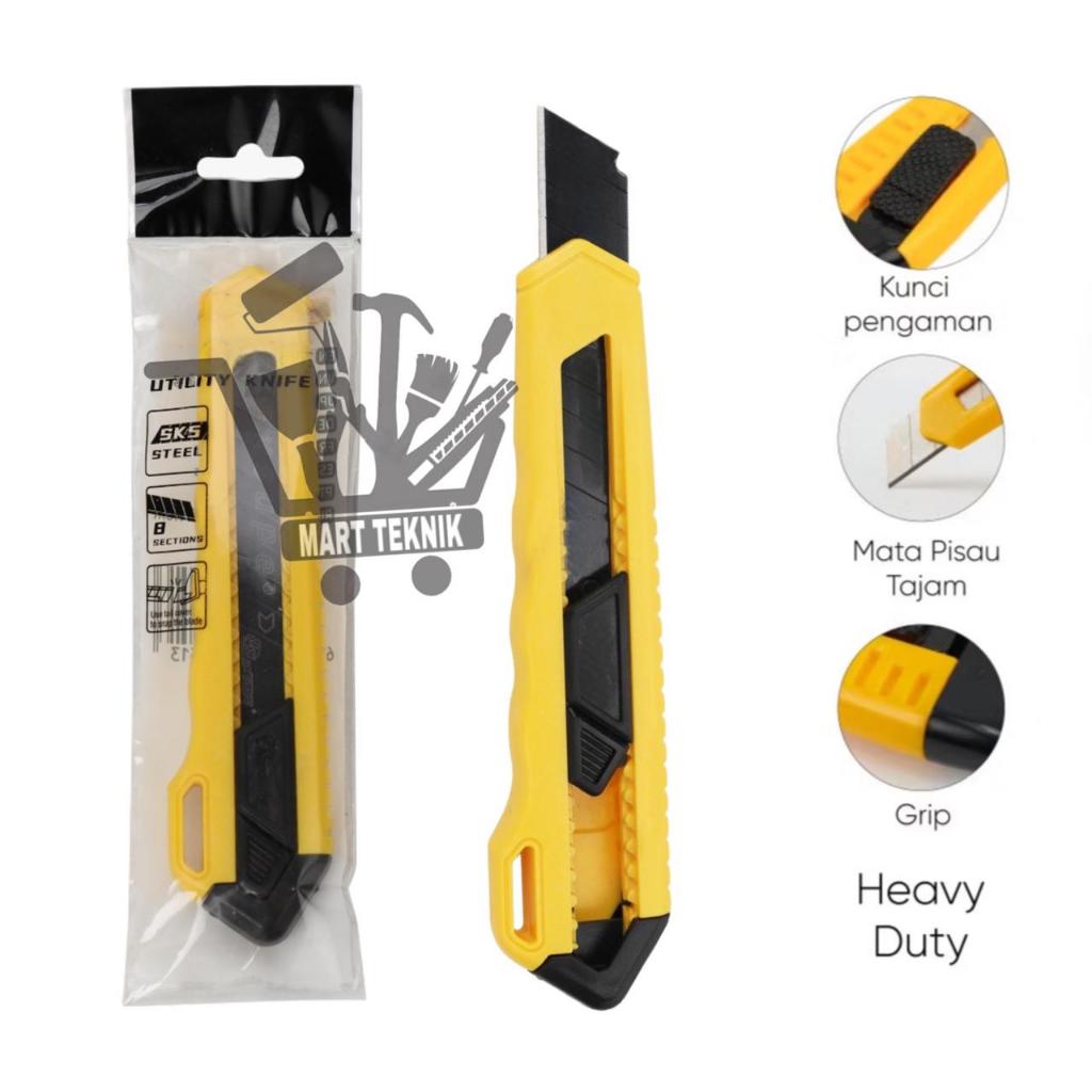 

Pisau Cutter Pisau Pisau Baja 18mm SK5 Pisau Pemotong Kunci Manual